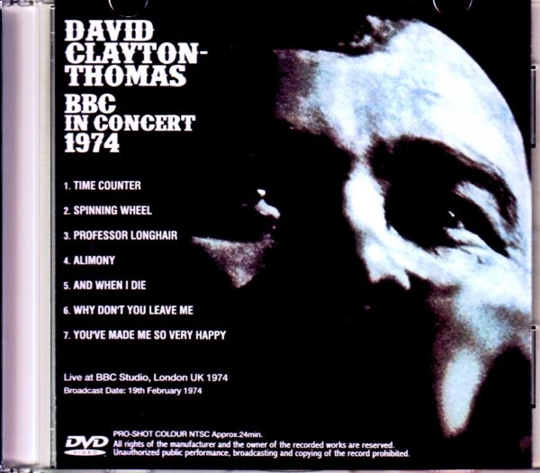 David Clayton Thomas/London,UK 1974 - Image 2
