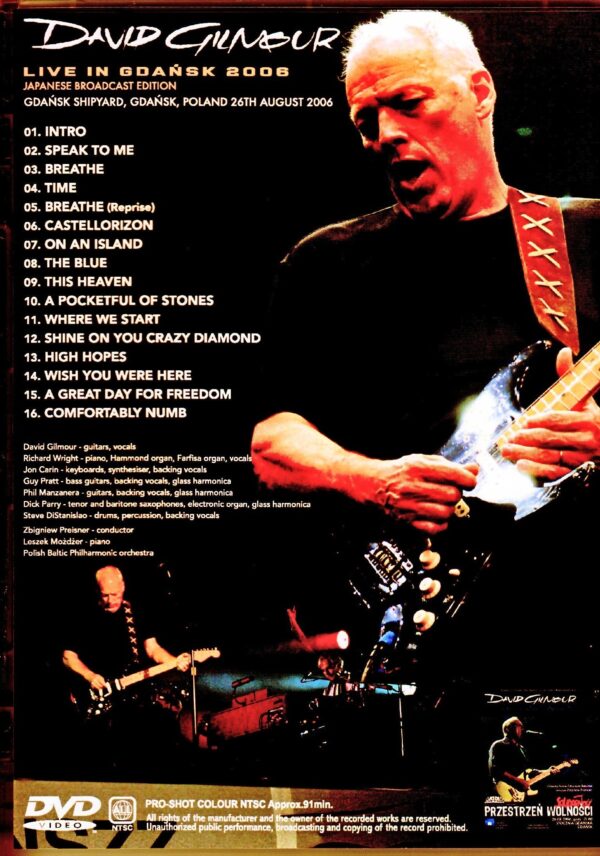 David Gilmour/Poland 2006 Japanese Broadcast - Image 2