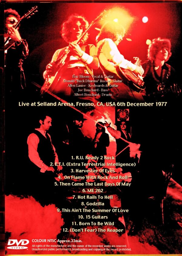B.O.C. Blue Oyster Cult/CA,USA 1977 - Image 2