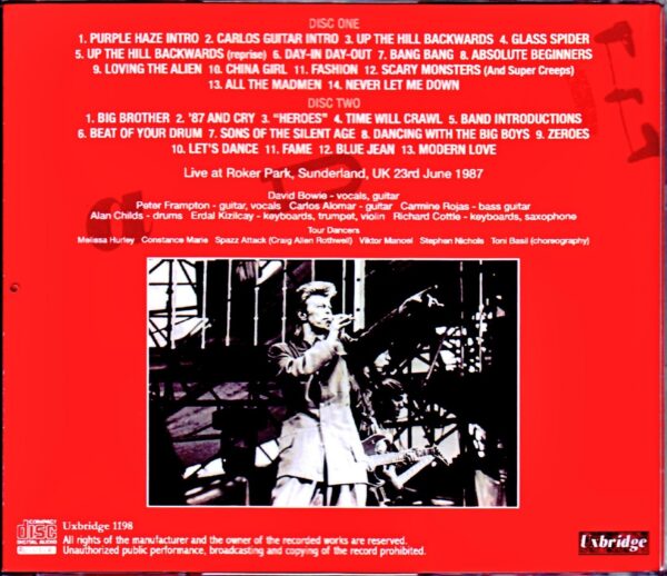 David Bowie/UK 6.23.1987 - Image 2
