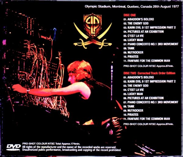 EL & P Emerson,Lake & Palmer/Canada 1977 Best Version - Image 2