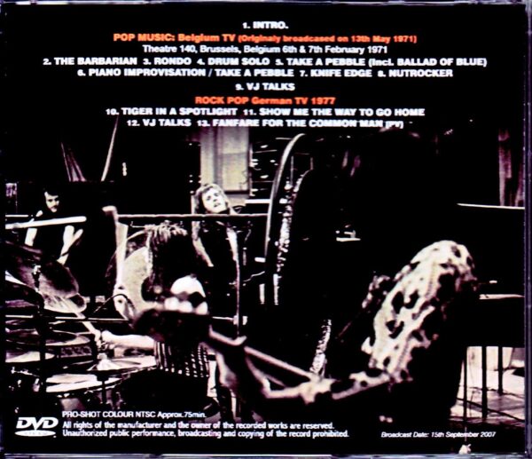 EL & P Emerson,Lake & Palmer/Belgium 1971 & more Japanese Broadcast Version - Image 2