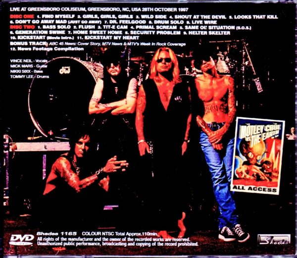 Motley Crue/NC, USA 1997 & more - Image 2