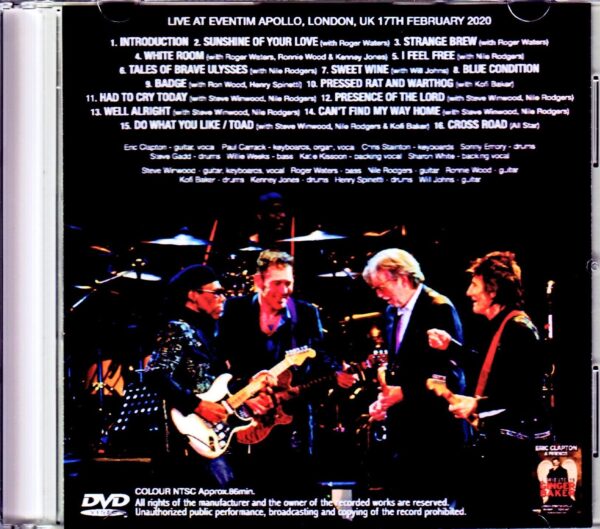 Eric Clapton/Tribute to Ginger Baker London,UK 2020 - Image 2