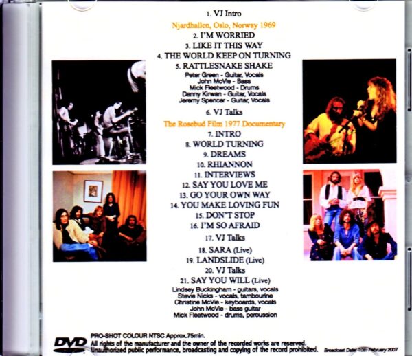 Fleetwood Mac/Norwy 1969 & 1977 Documentary Japanese Broadcast Edition - Image 2