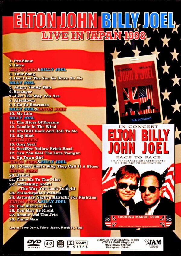 Elton John,Billy Joel/Tokyo,Japan 1998 - Image 2
