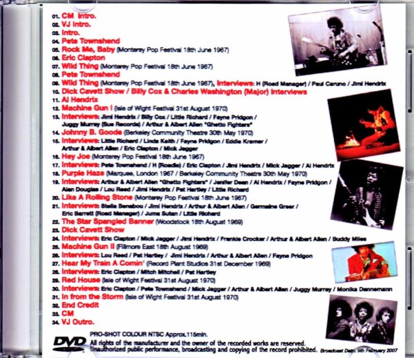Jimi Hendrix/Film About Jimi Hendrix Japanese Broadcast Version - Image 2