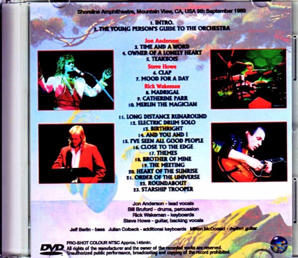 ABWH Jon Anderson,Bill Bruford,Rick Wakeman,Steve Howe/CA,USA 2010 - Image 2