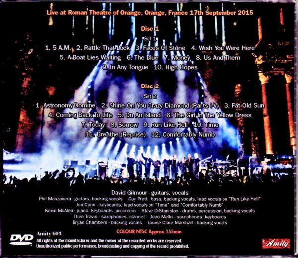 David Gilmour/France 2015 Multi-Cam - Image 2