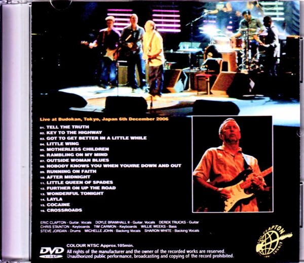 Eric Clapton/Tokyo,Japan 12.6.2006 - Image 2