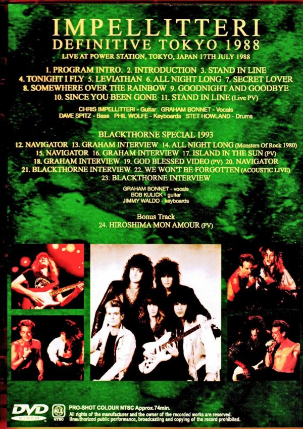 Impellitteri/Tokyo,Japan 1988 Upgrade & more - Image 2