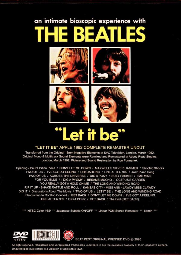 Beatles/Let it Be Original 16mm Remixed & and Remastered - Image 2