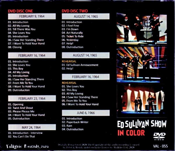 Beatles/ED Sullivan Show 1964 Color Edition - Image 2