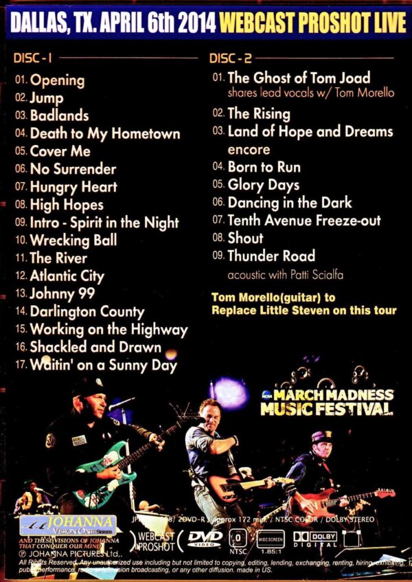 Bruce Springsteen/TX,USA 2014 Full-length recording - Image 2