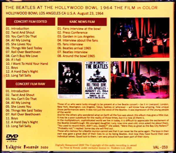Beatles/Hollywood Bowl Performance 1964 Color version and more CA,USA 1964 & more - Image 2