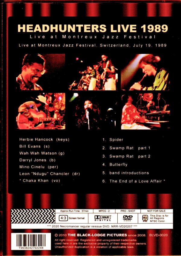 Headhunters Herbie Hancock,Bill Evans,Chaka Khan/Switzerland 1989 - Image 2