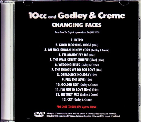 10cc and Godley & Creme/Changing Face Japanese Laser Disc Edition - Image 2