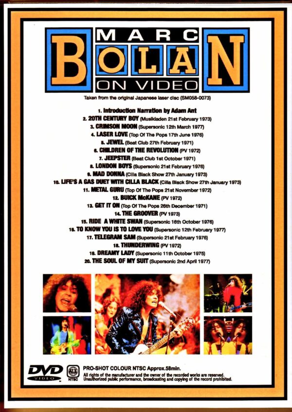 Marc Bolan/On Video Japanese Laser Disc Edition - Image 2