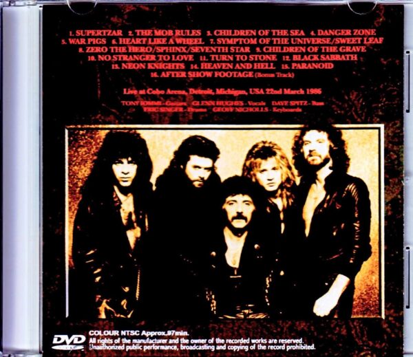 Black Sabbath/MI, USA 1986 & more - Image 2