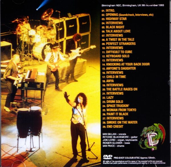 Deep Purple/Come Hell or High Water UK 1993 Japanese Laser Disc Edition - Image 2