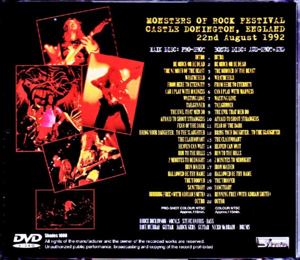 Iron Maiden/England,UK 1992 Japanese Laser Disc Edition & more - Image 2