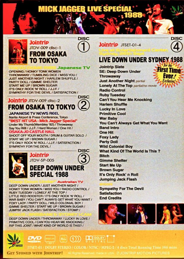 Mick Jagger/Solo Activity Live & TV Compilation 1988 - Image 2