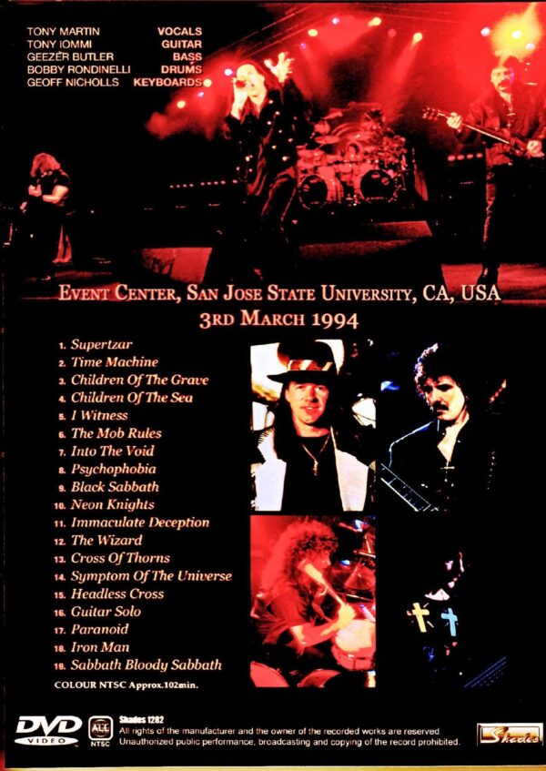 Black Sabbath/CA,USA 1994 Multi Cam - Image 2