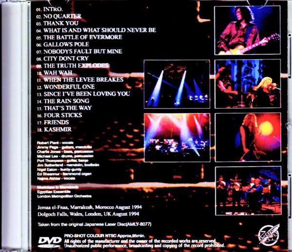 Jimmy Page,Robert Plant/London,UK 1994 No Quarter Japanese Laser Disc Edition - Image 2