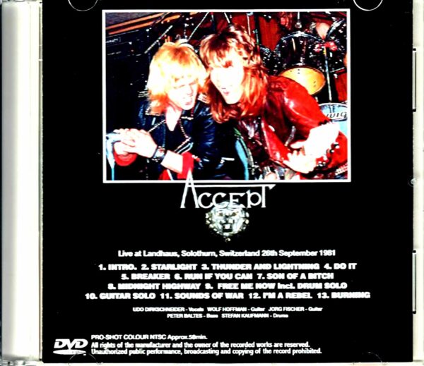 Accept/Switzerland 1981 - Image 2