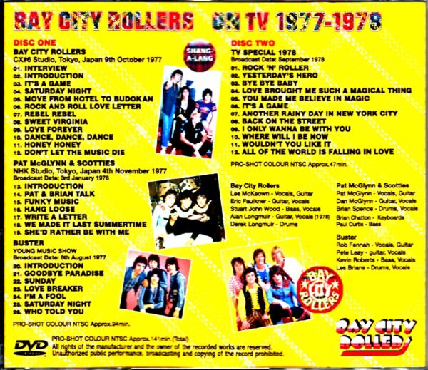 Bay City Rollers/On TV 1977-1978 Japanese Broadcast Edition - Image 2