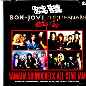 Bon Jovi, Whitesnake, Motley Crue, Cheap Trick/Miraculous collaboration CA, USA 1988 Soundcheck