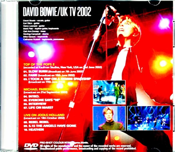 David Bowie/TV Pro-Shot Collection 2002 - Image 2
