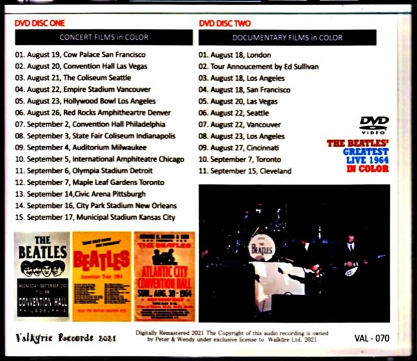 Beatles/North American Tour 1964 in Color Live & Documentary Film 1964 - Image 2
