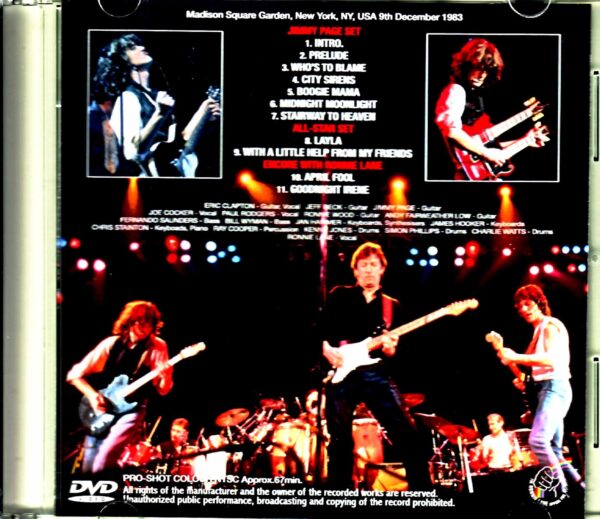 Jimmy Page Jeff Beck Eric Clapton Jimmy Page/NY,USA 1983 - Image 2