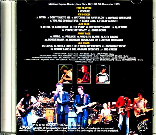 Jimmy Page Jeff Beck Eric Clapton Joe Cocker Jimmy Page Jeff Beck/NY,USA 12.9.1983 - Image 2