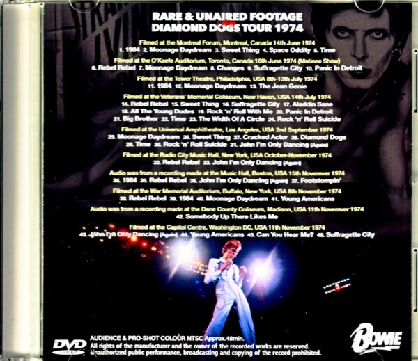 David Bowie Diamond Dogs Tour 1974 Rare & Unaired Footage - Image 2