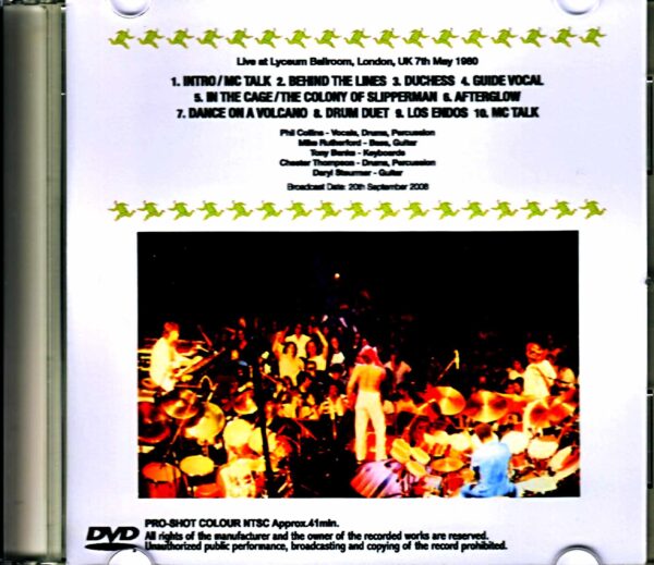 Genesis/London, UK 1980 Japanese Broadcast Edition - Image 2