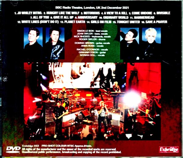 Duran Duran Duran/London,UK 2021 Complete - Image 2