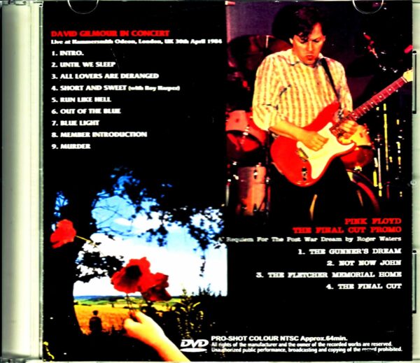 David Gilmour Pink Floyd David Gilmour Pink Floyd / The Final Cut Japanese broadcast version The Final Cut Promo Japanese Edition - Image 2
