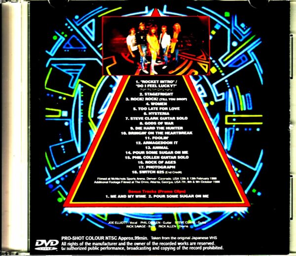 Def Leppard/CO,USA 1988 & more Original Japanese VHS Edition - Image 2