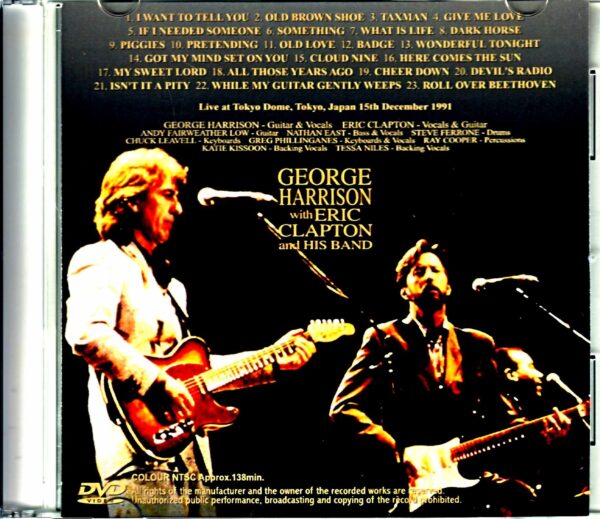 George Harrison Eric Clapton/Tokyo,Japan 12.15.1991 - Image 2