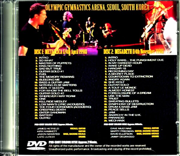 Metallica Megadeth/South Korea 1998 2Days - Image 2