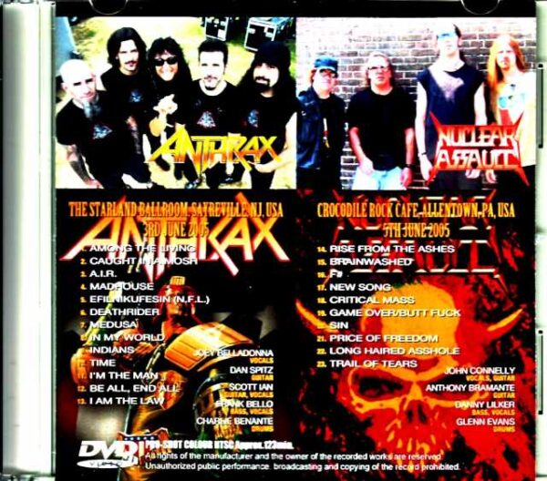 Anthrax Nuclear Assault Anthrax Nuclear Assault/PA,USA 2005 & more - Image 2