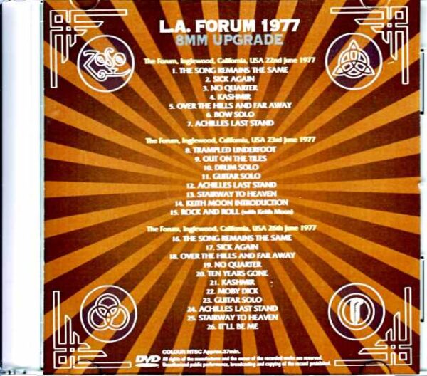 Led Zeppelin/CA,USA 6.22.1977 8mm Upgrade - Image 2