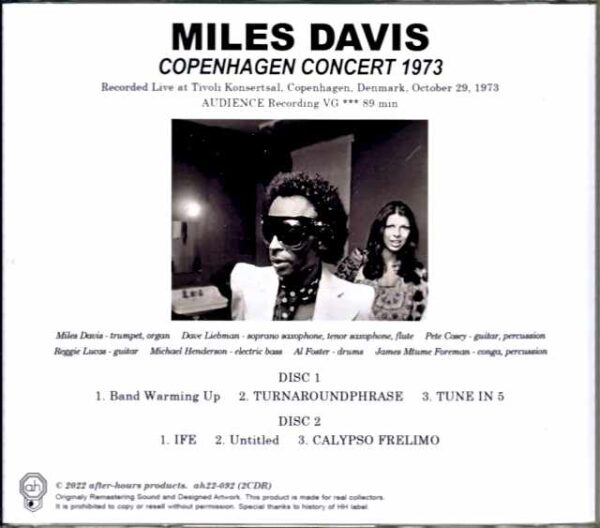 Miles Davis Dave Liebman/Denmark 1973 - Image 2