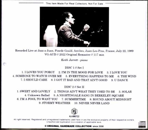 Keith Jarrett Keith Jarrett/France 1989 Complete - Image 2