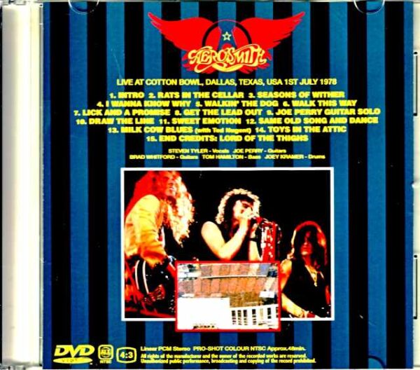 Aerosmith/TX,USA 1978 Original Japanese Laser Disc Edition - Image 2
