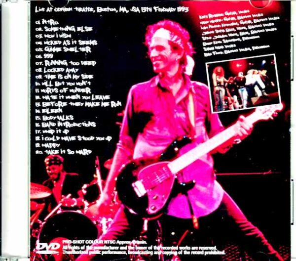 Keith Richards & the X-Pensive Winos Keith Richards/MA,USA 1993 Japanese Broadcast Edition - Image 2