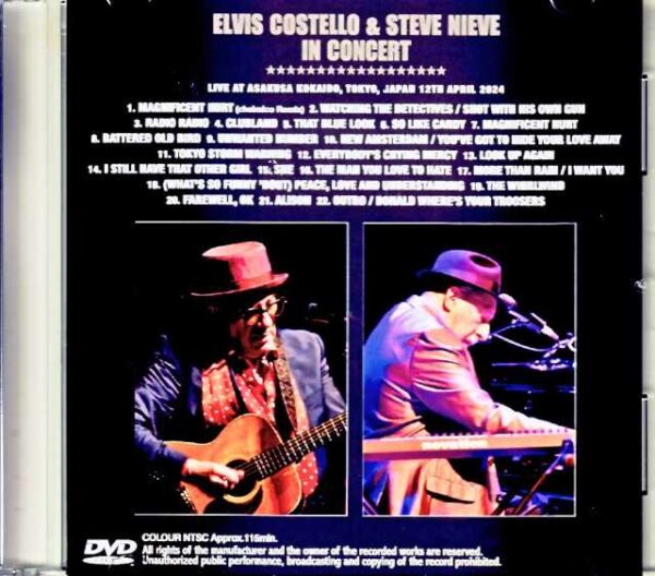 Elvis Costello Steve Nieve/Tokyo,Japan 2024 Complete Jewel Version - Image 2