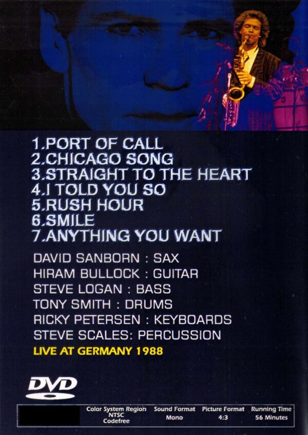 DAVID SANBORN/GERMANY 1986 - Image 2